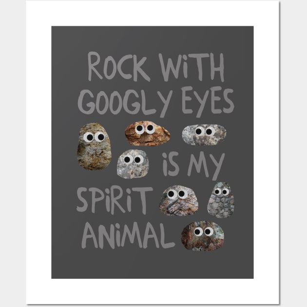 Rock with Googly Eyes Wall Art by ahadden